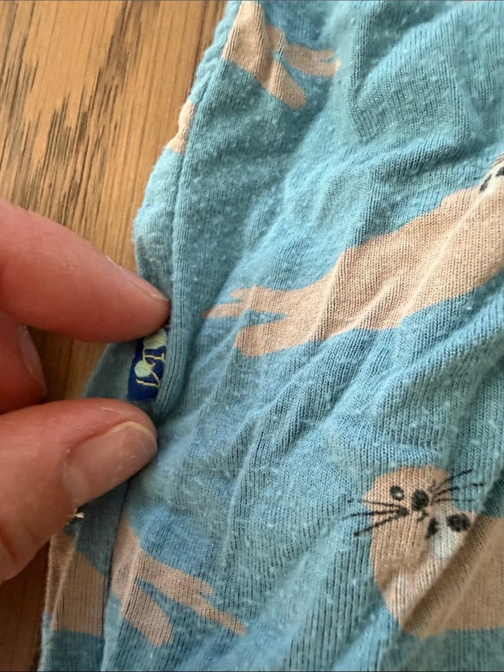Kicker pants 12-18 bamboo Blue Seal-Print Kids One-Piece Footed Pajamas